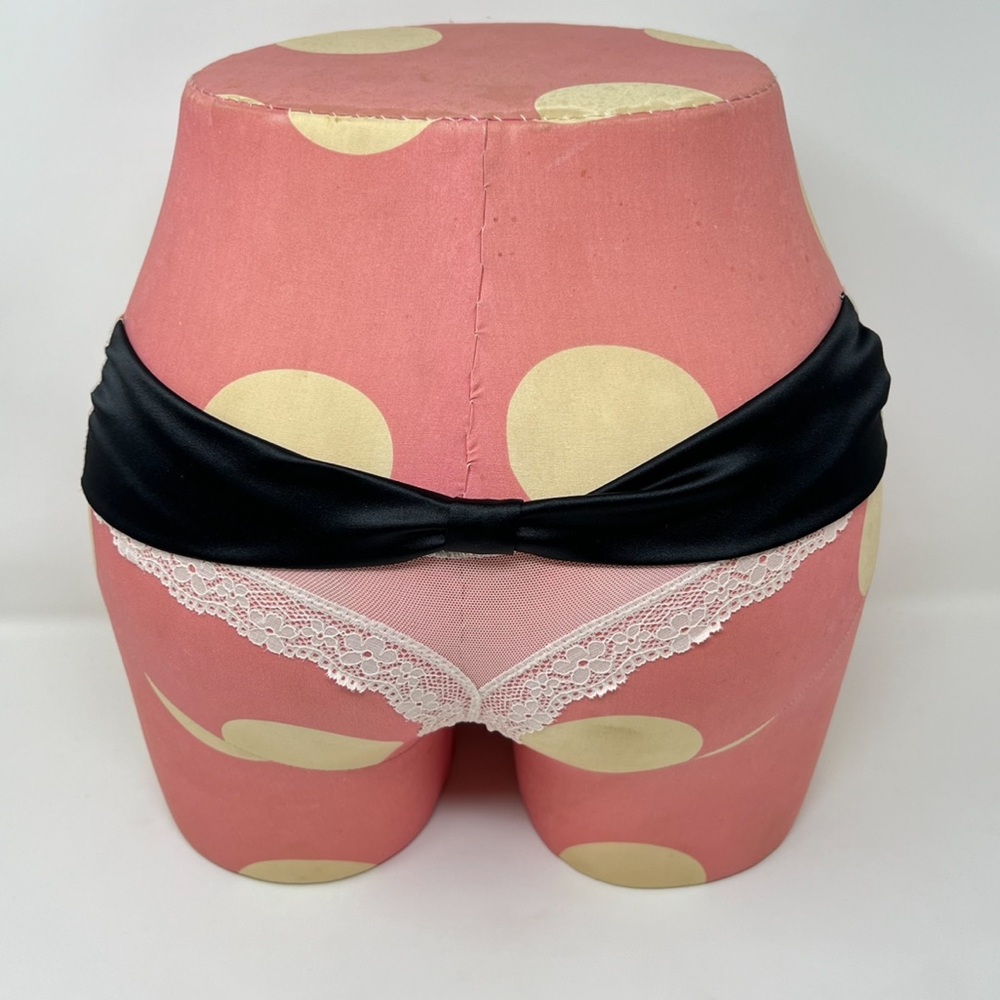 VS Satin Bow Thong Panty XS